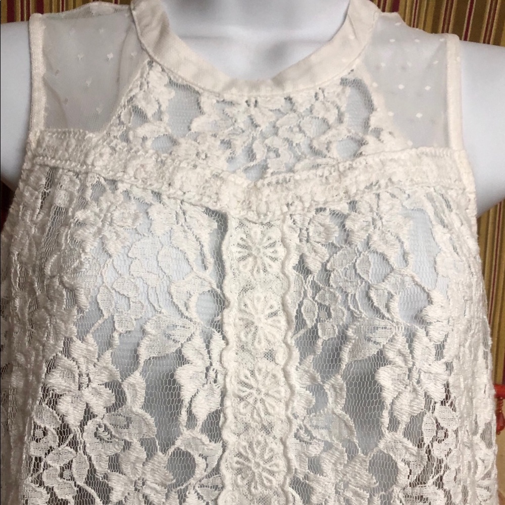 (ποΈ2 for 8.00)No yeah Girl White Lace Top - Picture 4 of 8